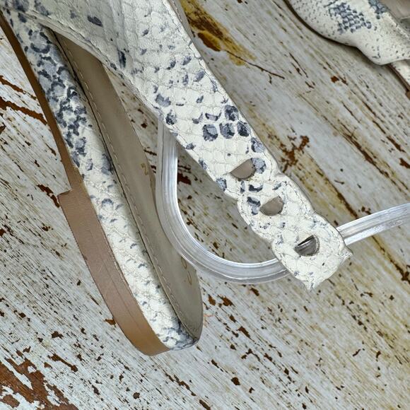 Cole Haan Leather Snake Merrit Skimmer Slingback Flats 6B - Picture 6 of 10